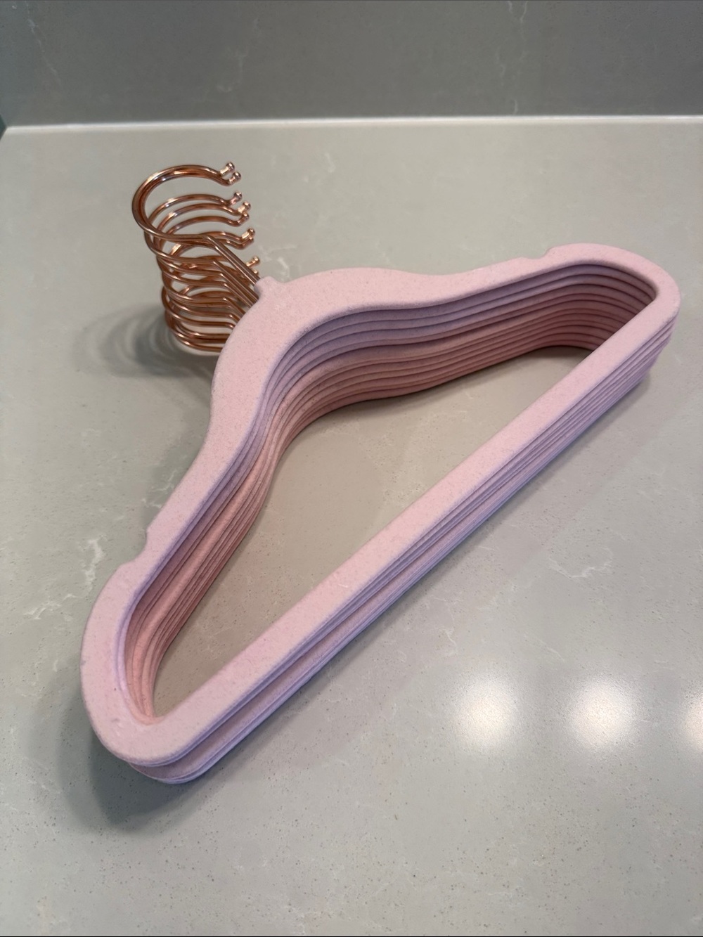 Velvet Non-Slip Girl’s Hangers - Blush Pink (Set) - 12 inches